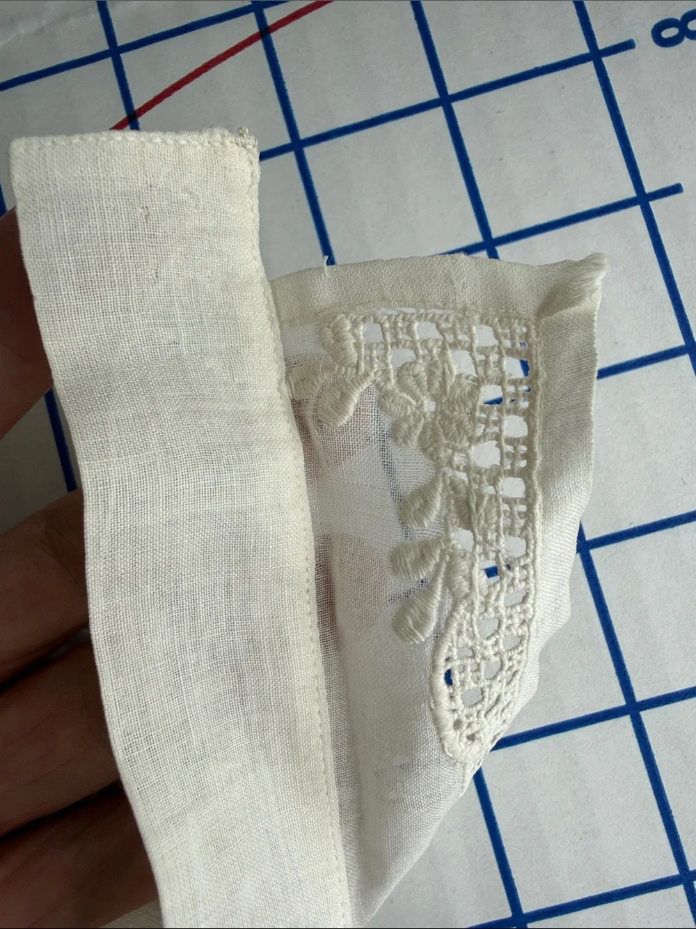 Antique Lace Whitework Trim Fragment Floral Heirloom Sewing 1910s-30s